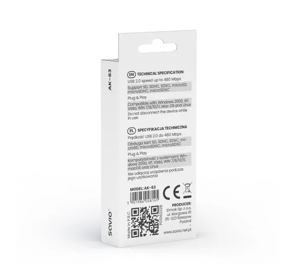 Savio AK-63 USB 2.0 Czarny