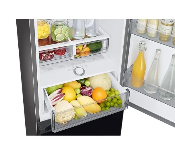 Samsung Bespoke RB34C7B5D22 Funkcje AI Pełny No Frost 185,3cm Szuflada z kontrolą wilgotności Zdalne sterowanie Czarne szkło - TRZECI -55%, ALBO 5-TY ZA 1ZŁ - Kup na Raty - RRSO 0%