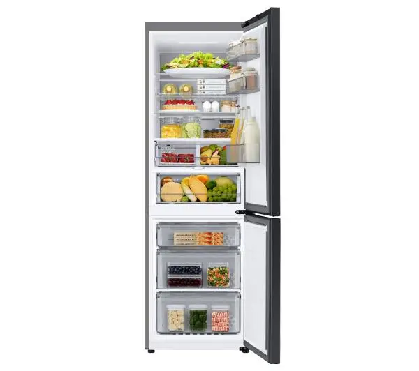 Samsung Bespoke RB34C7B5D22 Funkcje AI Pełny No Frost 185,3cm Szuflada z kontrolą wilgotności Zdalne sterowanie Czarne szkło - TRZECI -55%, ALBO 5-TY ZA 1ZŁ - Kup na Raty - RRSO 0%