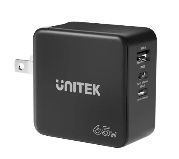 Unitek GaN PD 65W 2xUSB-C 1xUSB-A