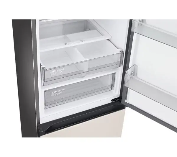 Samsung Bespoke RB38C7B5D39 Funkcje AI Pełny No Frost 203cm Szuflada z kontrolą wilgotności Zdalne sterowanie Satynowy Beż - Kup na Raty - RRSO 0%