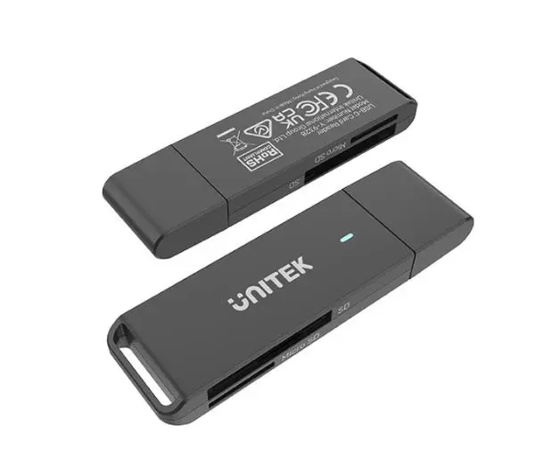 Unitek SD I MicroSD USB-C 5 Gbps Czarny