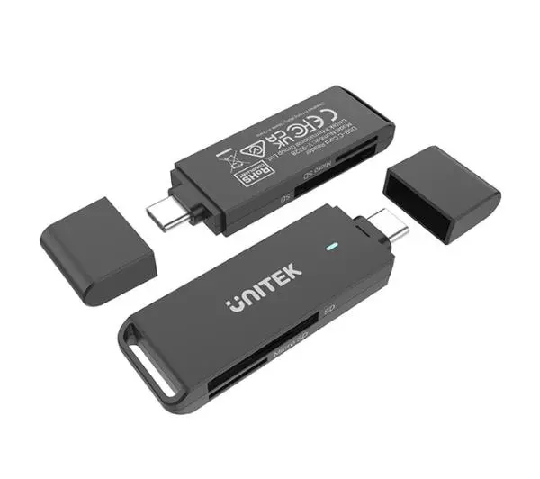 Unitek SD I MicroSD USB-C 5 Gbps Czarny