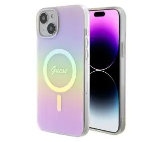 Guess IML Iridescent MagSafe GUHMP15MHITSP do iPhone 15 Plus Różowy