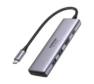 UGREEN CM511 USB-C do 2x USB,HDMI, USB-C, TF/SD  Szary