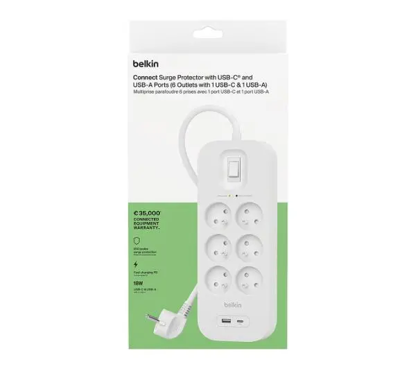 Belkin SRB002CA2M 6 gniazd 2m Biały