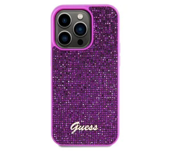 Guess Disco Metal Script GUHCP14XPMSDGSF do iPhone 14 Pro Max Różowy