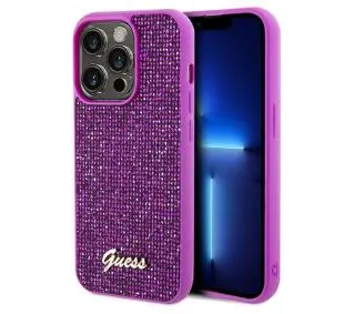Guess Disco Metal Script GUHCP14XPMSDGSF do iPhone 14 Pro Max Różowy