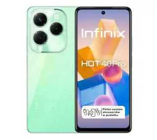 Infinix Hot 40 Pro 8/256GB 6,78" 120Hz 108Mpix Zielony - ⚡ EURO HIT CENOWY! ⚡ - Kup na Raty - RRSO 0%