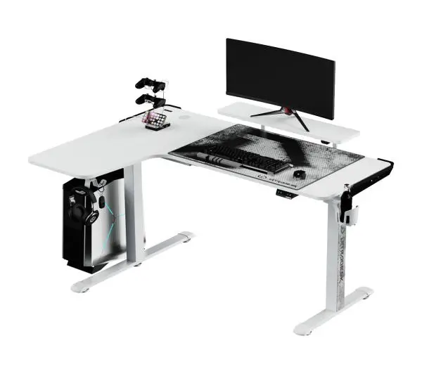 Ultradesk WINGER 155cm Regulacja wysokości Biały - Kup na Raty - RRSO 0%
