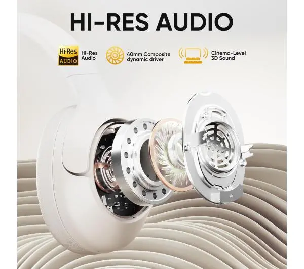 QCY H3 ANC Nauszne Bluetooth 5.3 Biały