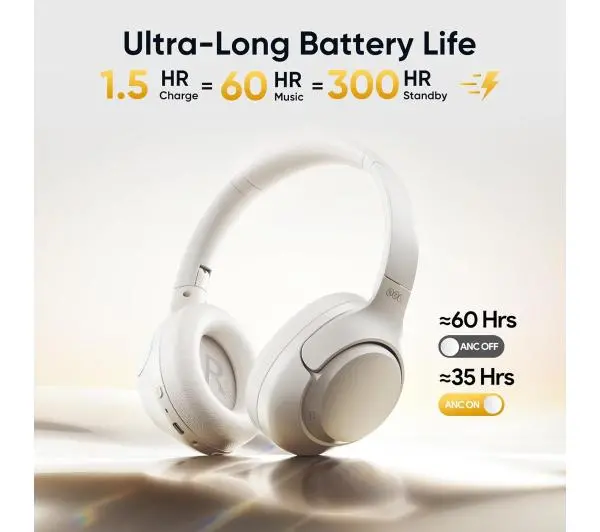 QCY H3 ANC Nauszne Bluetooth 5.3 Biały