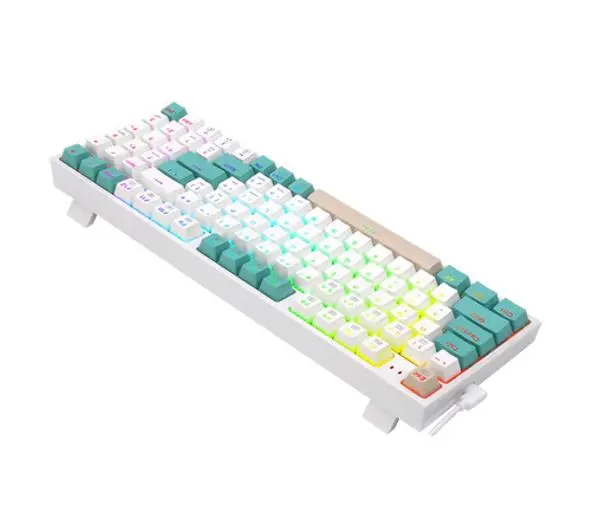 Redragon K643 Pro Red Switch biało-zielony Biały