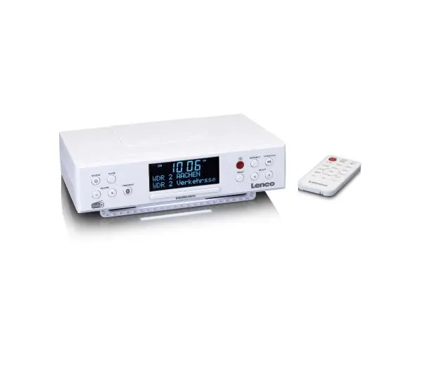 Lenco KCR-190WH Radio FM DAB+ Bluetooth Biały