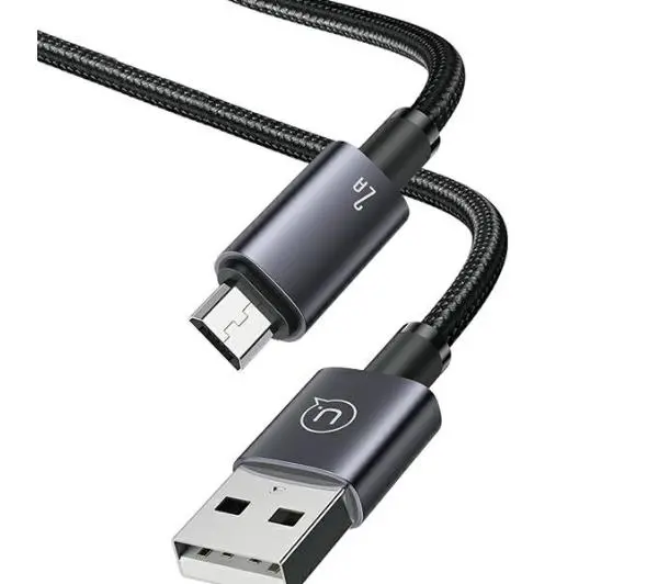 USAMS USB do microUSB 2A 1,2m Fast Charging Stalowy