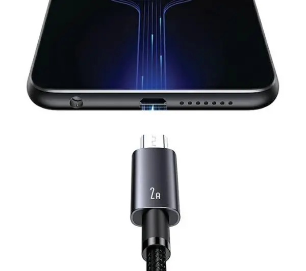 USAMS USB do microUSB 2A 1,2m Fast Charging Stalowy