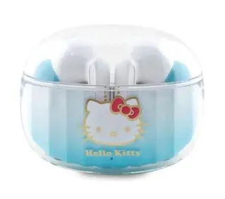 Hello Kitty True Wireless Kitty Head Logo Dokanałowe Bluetooth 5.3 Niebieski