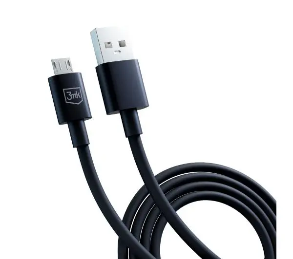 3mk Hyper USB-A do microUSB 1,2m 5V 2,4A Czarny