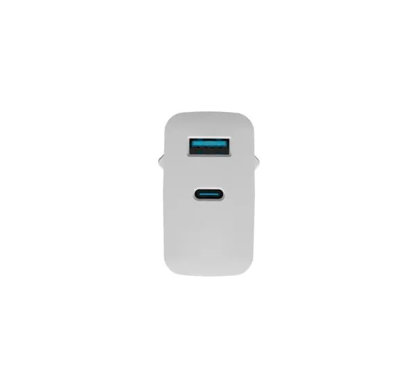 Natec Ribera GaN 1xUSB-A + 1xUSB-C 45W Biały