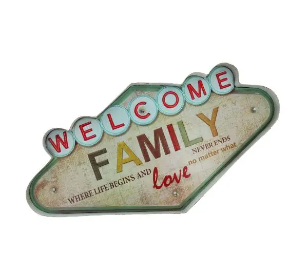Forever Retro LED Welcome Family RTV100463