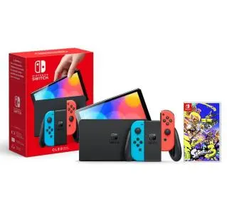 Nintendo Switch OLED Czerwono-niebieski + Splatoon 3 - Kup na Raty - RRSO 0%