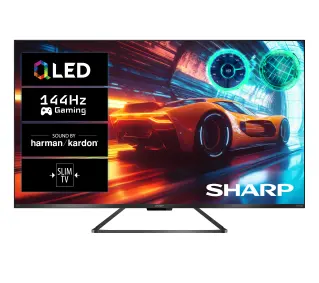Sharp 50GR8765E 50" QLED 4K 144Hz Google TV Funkcje AI Dolby Vision IQ Dolby Atmos DTS X HDMI 2.1 DVB-T2 - Kup na Raty - RRSO 0%