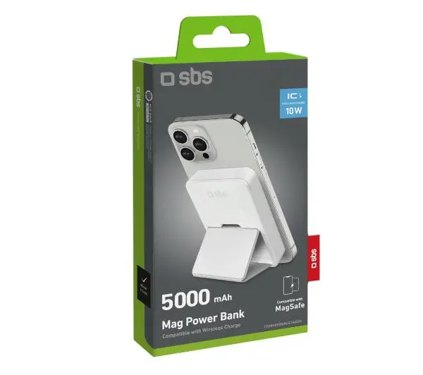 SBS 5000mAh 10W MagSafe Biały