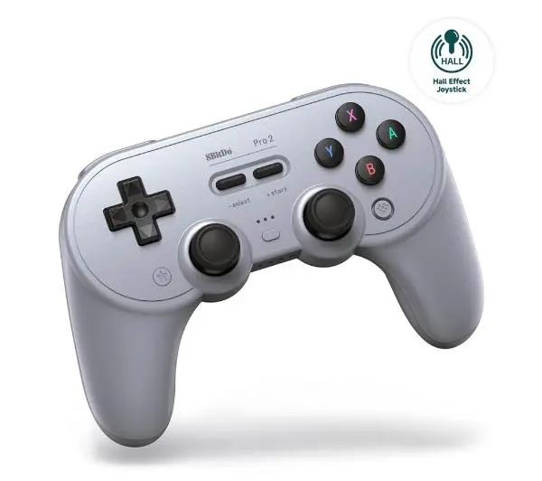 8BitDo Pro 2 Hall Effect do PC, Nintendo Switch, Android Bezprzewodowy Szary