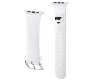 Karl Lagerfeld do Watch 38/40/41mm strap 3D Rubber Choupette Heads Biały