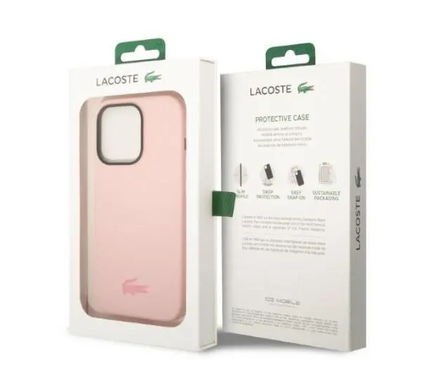 Lacoste Silicone do iPhone 14 Pro Max Jasnoróżowy