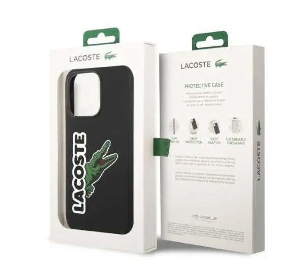 Lacoste Silicone Head Crocodile do iPhone 14 Pro Max Czarny