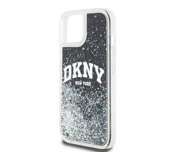 DKNY Hardcase Liquid Glitter Big Logo do iPhone 14 Czarny