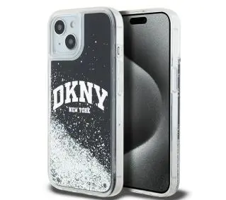 DKNY Hardcase Liquid Glitter Big Logo do iPhone 14 Czarny