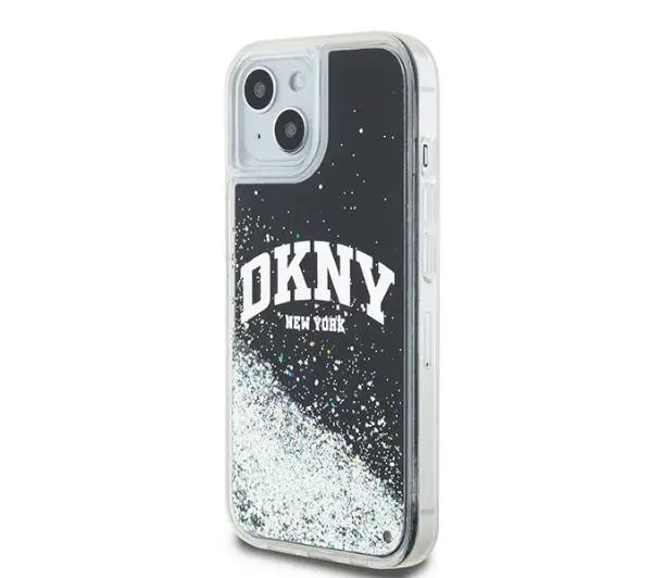 DKNY Hardcase Liquid Glitter Big Logo do iPhone 14 Czarny