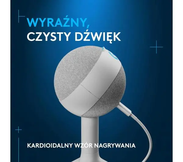 Logitech Yeti Orb Przewodowy Pojemnościowy Biały