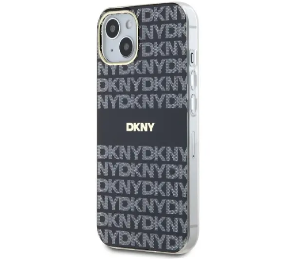 DKNY IML Mono & Stripe MagSafe do iPhone 15 Czarny