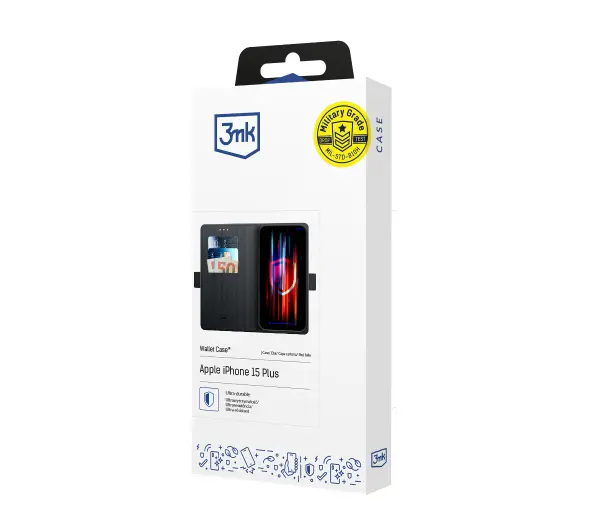 3mk Wallet Case do iPhone 15 Plus Czarny