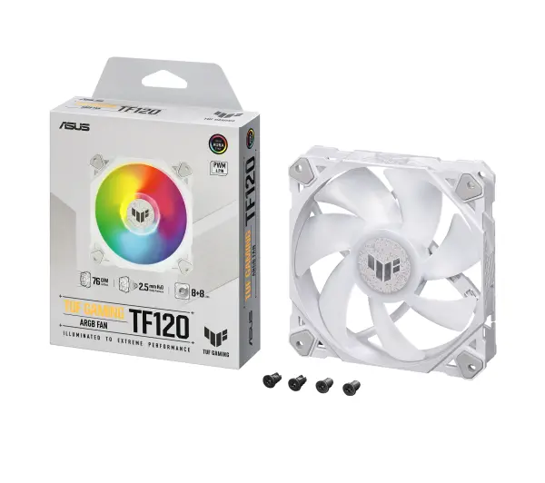 ASUS TUF Gaming TF120 ARGB 120mm Biały