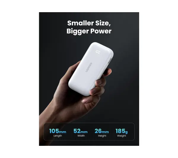 UGREEN Nexode PB501 10000mAh  PD 30W Biały