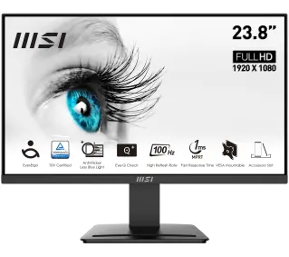 MSI PRO MP2412 23,8" Full HD VA 100Hz 1ms MPRT - Kup na Raty - RRSO 0%