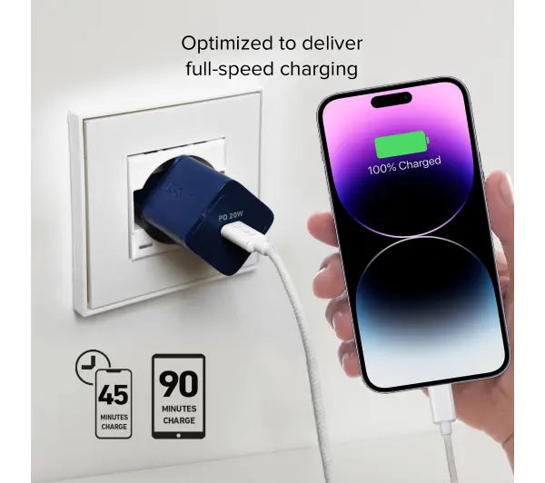 SBS NanoTube GaN PD20W USB-C Niebieski
