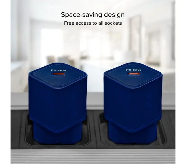 SBS NanoTube GaN PD20W USB-C Niebieski