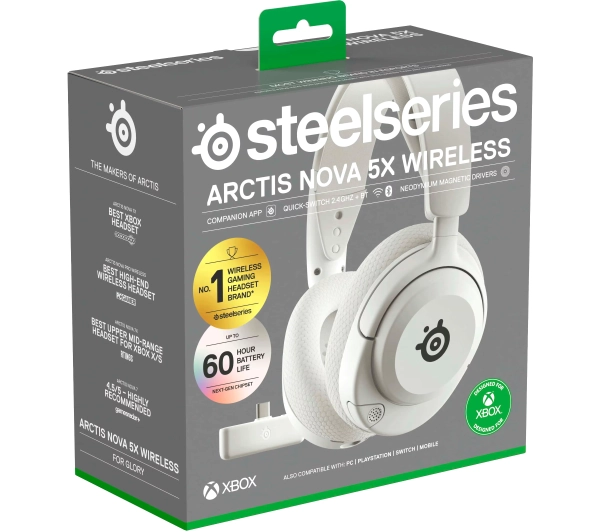 SteelSeries Arctis Nova 5X Wireless Nauszne Biały - Kup na Raty - RRSO 0%