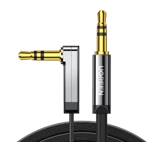 UGREEN AV119 Kątowy mini jack 3,5 mm AUX 5m Czarny
