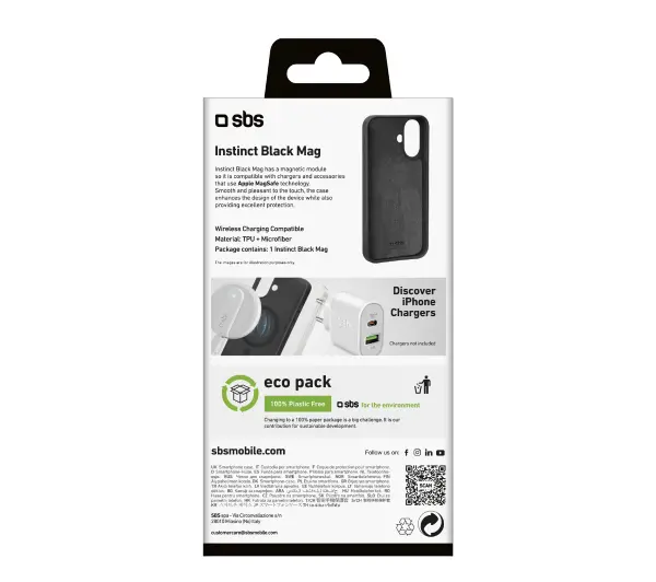 SBS Instinct MagSafe do iPhone 16 Czarny