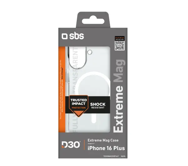 SBS D3O do iPhone 16 Plus Przezroczysty