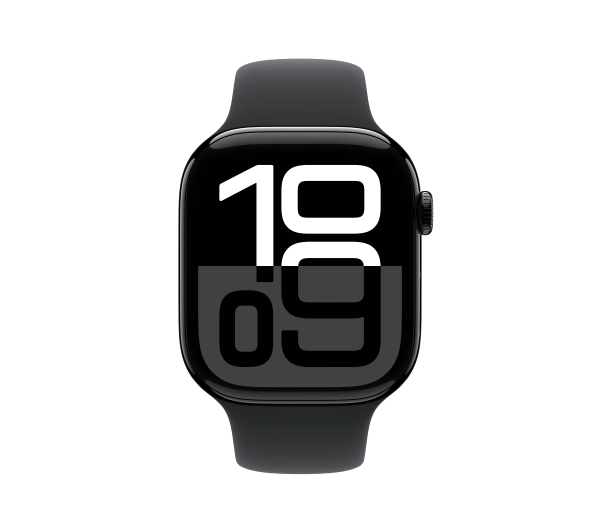 Apple Watch Series 10 GPS AI + Cellular AI 42mm aluminium onyks pasek sportowy czarny S/M - Kup na Raty - RRSO 0%