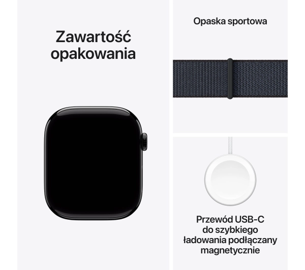 Apple Watch Series 10 GPS AI + Cellular AI koperta 46mm aluminium onyks opaska sportowa atramentowy - Kup na Raty - RRSO 0%