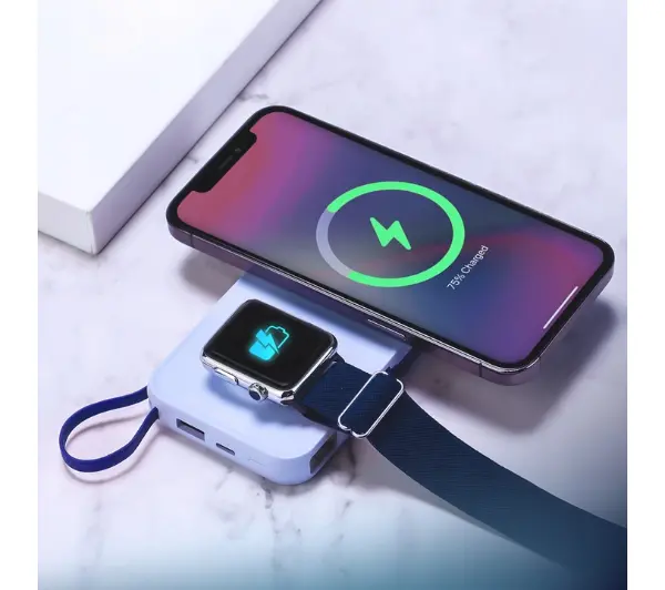 3mk PasteUP 10000mAh 22,5W MagSafe Qi Niebieski