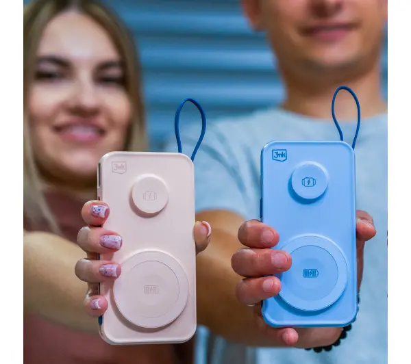 3mk PasteUP 10000mAh 22,5W MagSafe Qi Niebieski